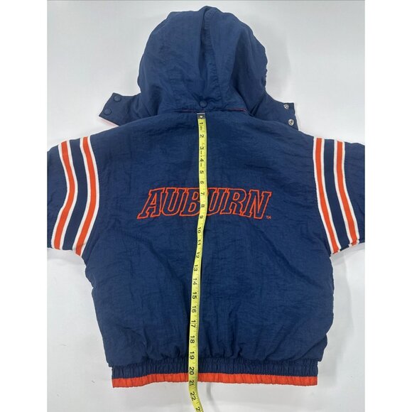 Vintage Auburn Tigers Puffer Jacket Reversible Kids Medium 10-12 Hooded Thick - Picture 12 of 16